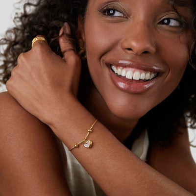 Bracciale Regolabile con Ciondolo a Cuore Lucente - Letizia