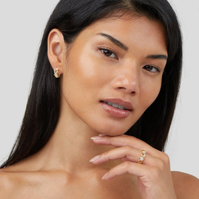 Anello in lega dorata con motivo alveolare - Mirea