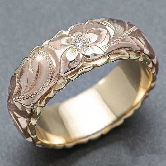 Anello Blume in oro rosa vintage