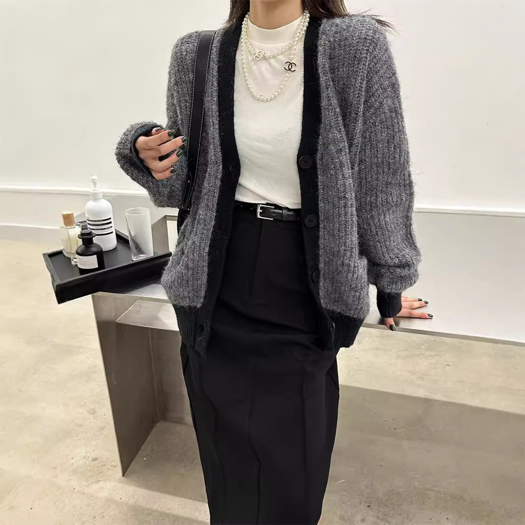 Cardigan donna in maglia morbida dal taglio rilassato - Ingrid