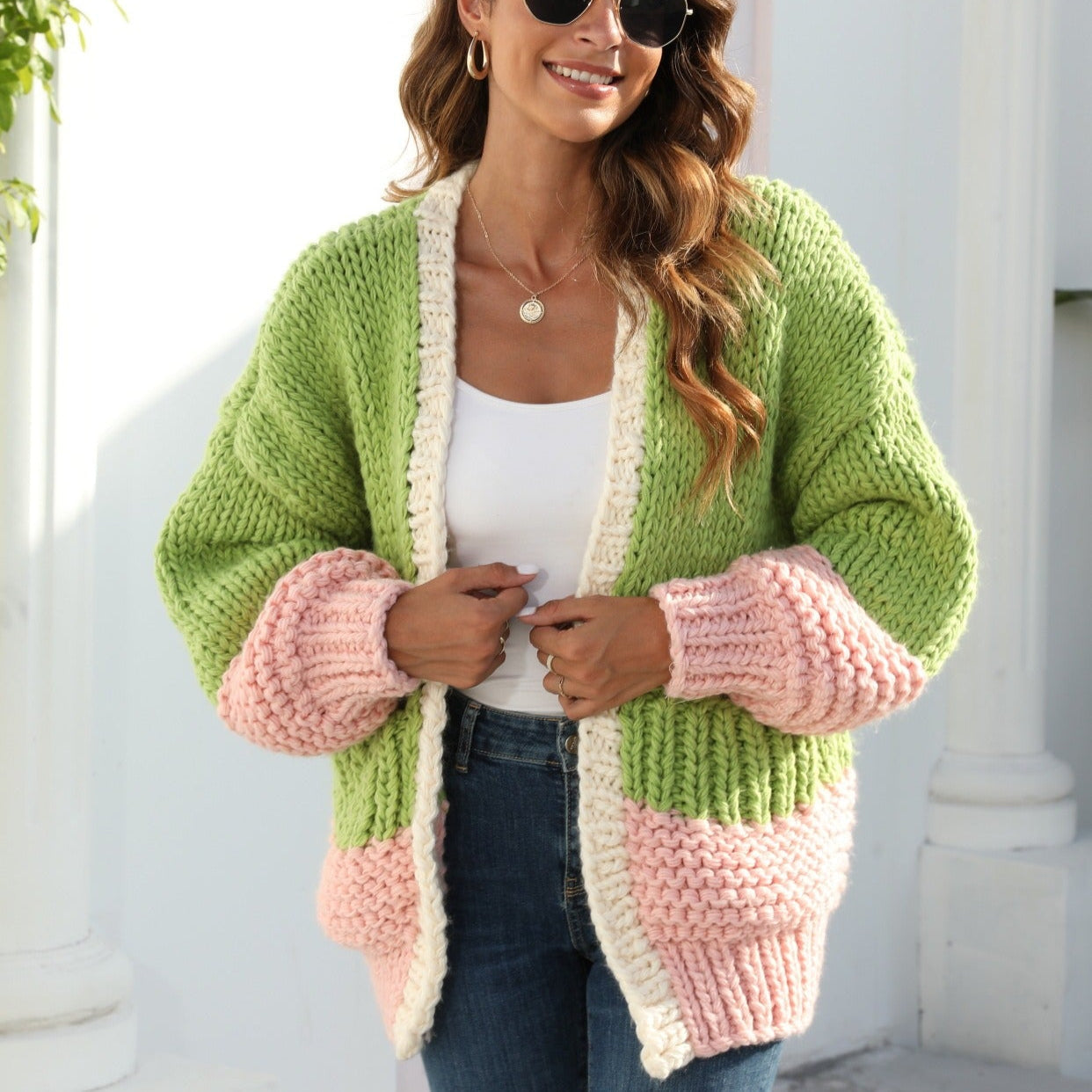 Cardigan oversize da donna in maglia grossa - Dayanne