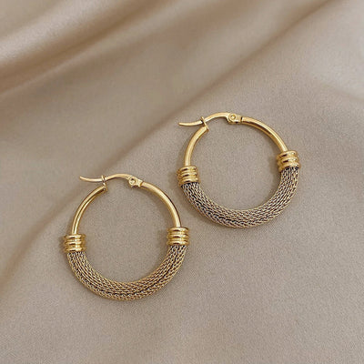 Cerchi Orecchini a maglia dorata - Rosalia