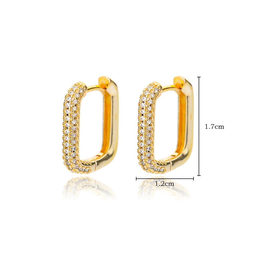 Orecchini quadrati brillanti - Sofia