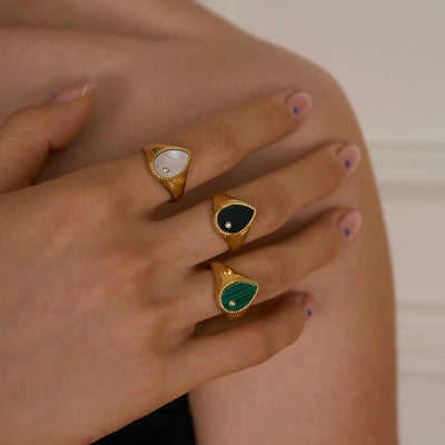 Anello da sogno a goccia - Nesrin