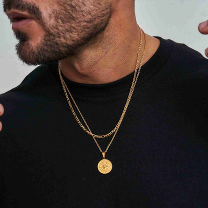 Collana con bussola in onice di Sense of Freedom
