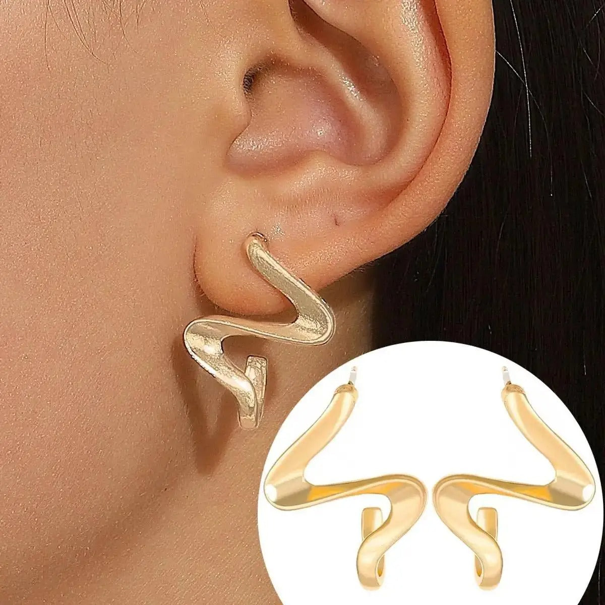 Orecchini con gocce a zig zag - Zaina