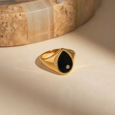 Anello da sogno a goccia - Nesrin