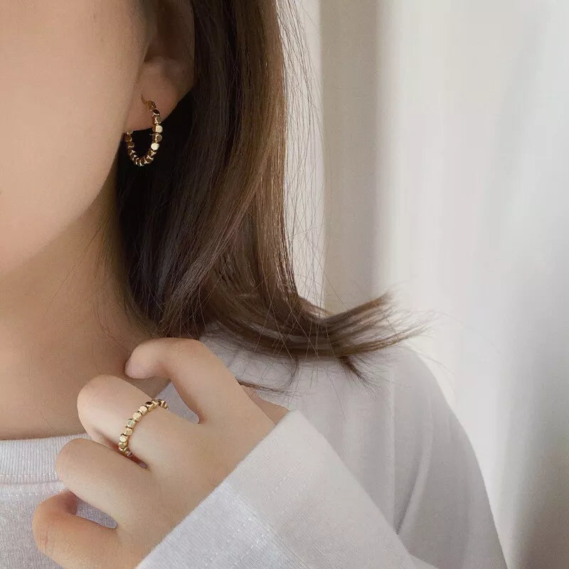 Orecchini a cerchio con cerchi scintillanti - Celestine