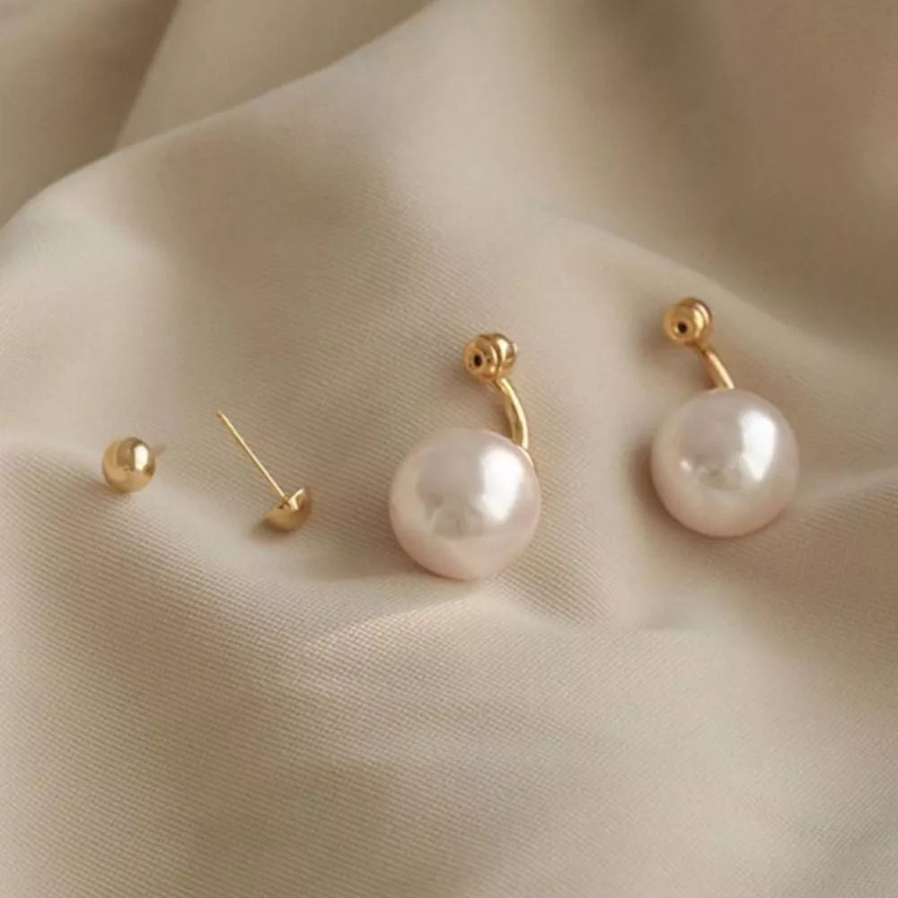 Orecchini tondi dorati - Bianca