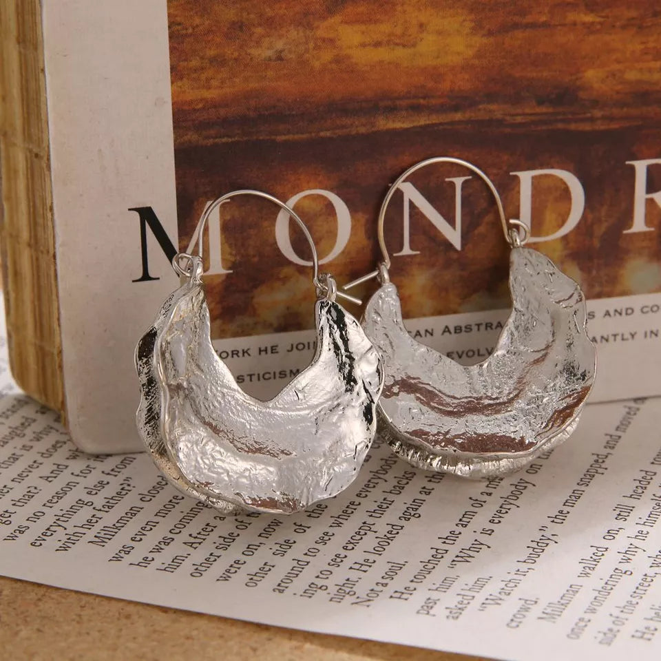 Orecchini in argento testurizzato - Ilaria