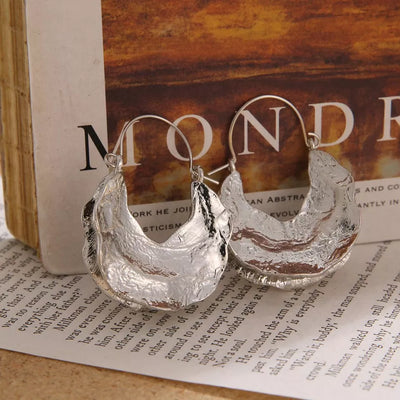 Orecchini in argento testurizzato - Ilaria